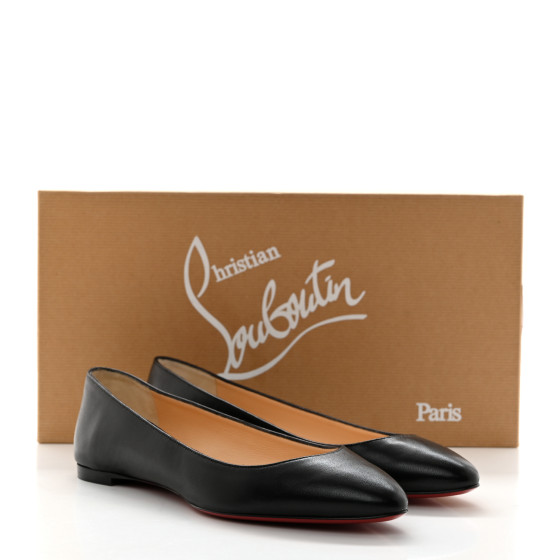Christian Louboutin FLAT NAPPA 36 美品 CHRISTIAN LOUBOUTIN Shiny Nappa Eloise Flats 36 Black