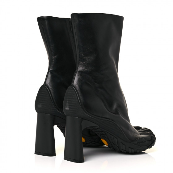 BALENCIAGA ウェッジソールブーティ BALENCIAGA X VIBRAM Calfskin 80mm Toe Booties 39 Black