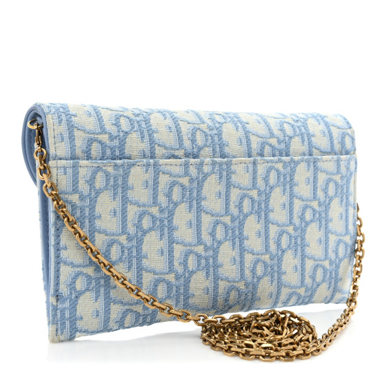 【ヴィンテージ】Rank:A☆Dior BLUE Oblique フォンホルダー Small D-Journey Bag Blue Dior Oblique Jacquard | DIOR