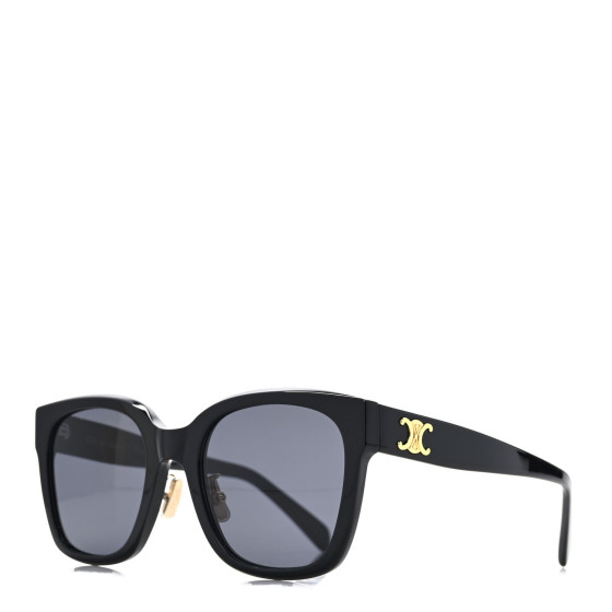 CELINE Acetate Triomphe 01 Square Sunglasses CL 40222F Black