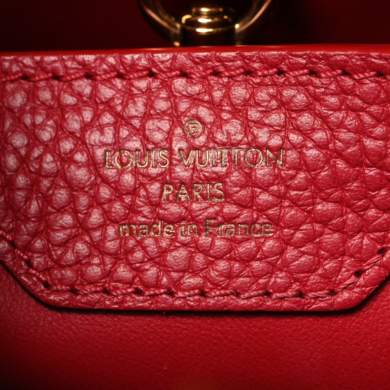 LOUIS VUITTON Taurillon Capucines BB Scarlet Red 1632628