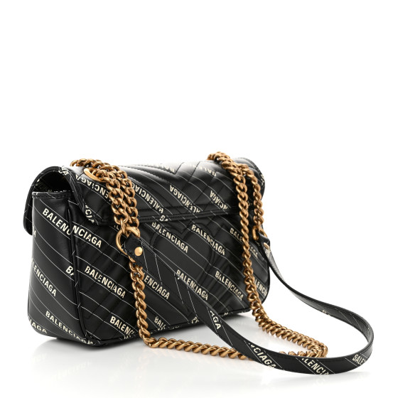 GUCCI X BALENCIAGA Calfskin Matelasse Logo Print Small GG