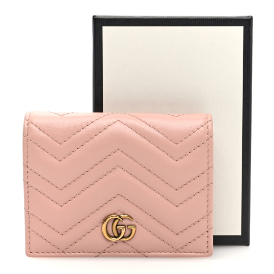GUCCI カードケース PERFECT PINK GUCCI Calfskin GG Matelasse Card Case Wallet Perfect Pink