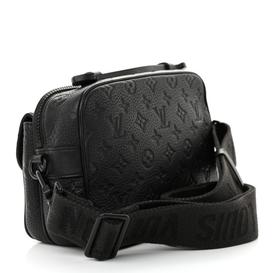 LOUIS VUITTON Taurillon Monogram S Lock Messenger Black