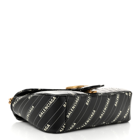 GUCCI X BALENCIAGA Calfskin Matelasse Logo Print Small GG