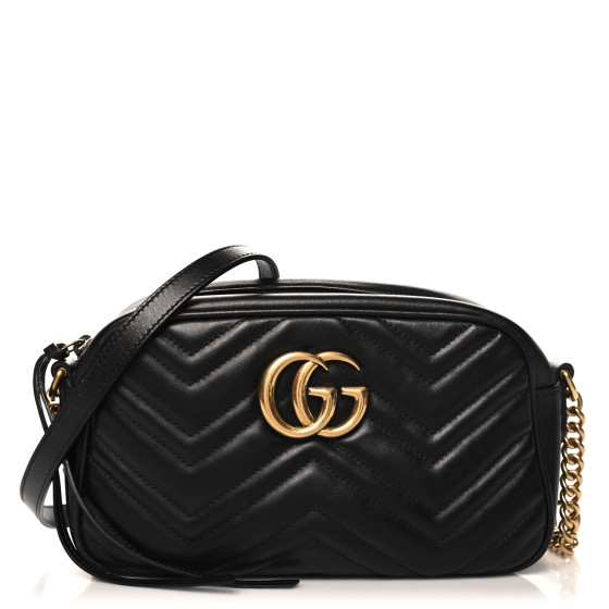 GIDEAL chain shoulder mini bag【black】 GUCCI Calfskin Matelasse Mini GG Marmont Chain Shoulder Bag