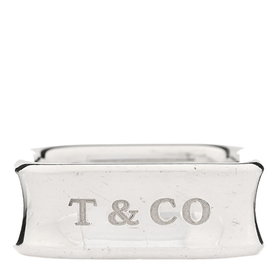 TIFFANY Sterling Silver 1837 Square Ring 54 6.75 1680378