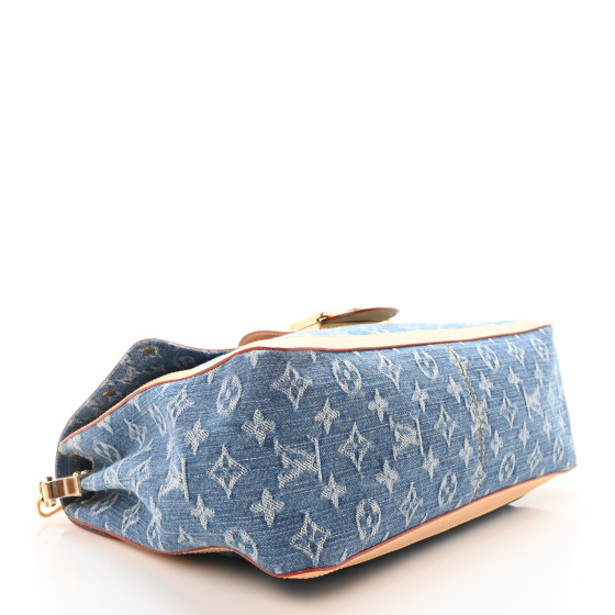 LOUIS VUITTON Denim Monogram Dauphine Soft GM Blue 1676772