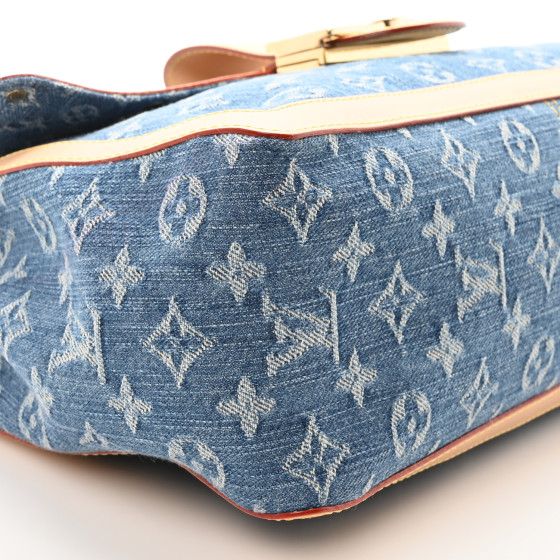 LOUIS VUITTON Denim Monogram Dauphine Soft GM Blue 1676772