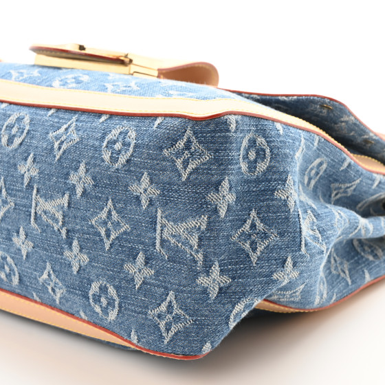 LOUIS VUITTON Denim Monogram Dauphine Soft GM Blue 1676772