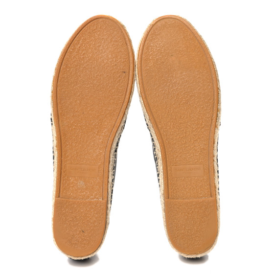 ■Saint Laurent■ Embossed monogram leather espadrille black SAINT LAURENT Cassandre logo-embossed leather espadrilles