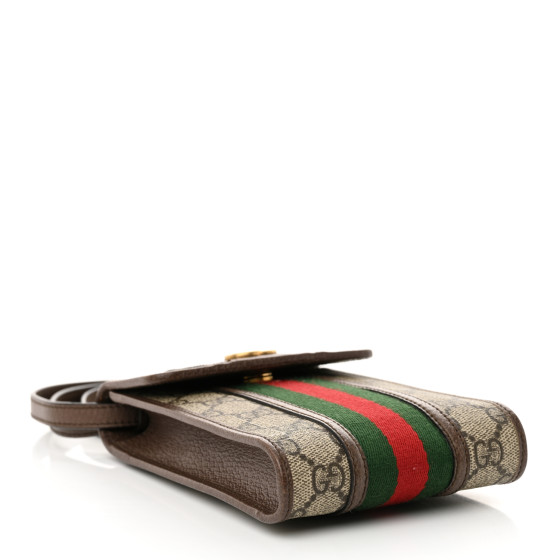 GUCCI GG Supreme Monogram Web Mini Ophidia Crossbody Bag