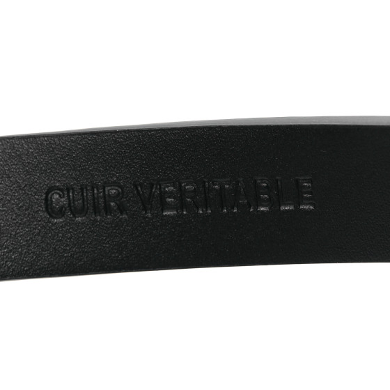 CHANEL Calfskin Crystal Chain Logo Belt 85 34 Black 1682257
