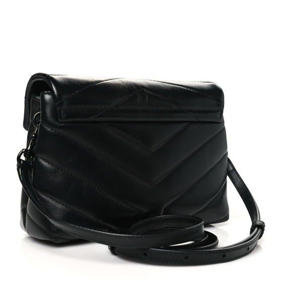 SAINT LAURENT Calfskin Y Quilted Monogram Monochrome Toy
