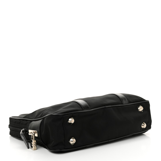 PRADA Tessuto Nylon Saffiano Metal Triangle Logo Work Bag