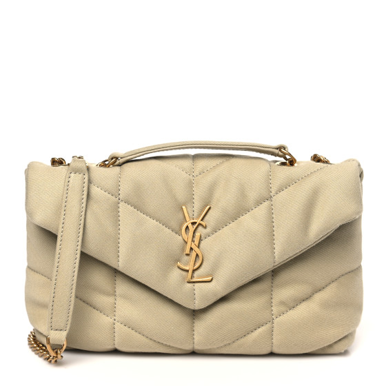 SAINT LAURENT Canvas Quilted Toy Loulou Puffer Monogram