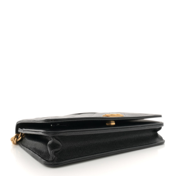 ショルダーバッグ・ポシェット × ヴィンテージ(中古) Chanel Caviar Boy WOC Mini Crossbody Bag Boy Mini Woc Quilted Caviar (RFID) Black/Gold