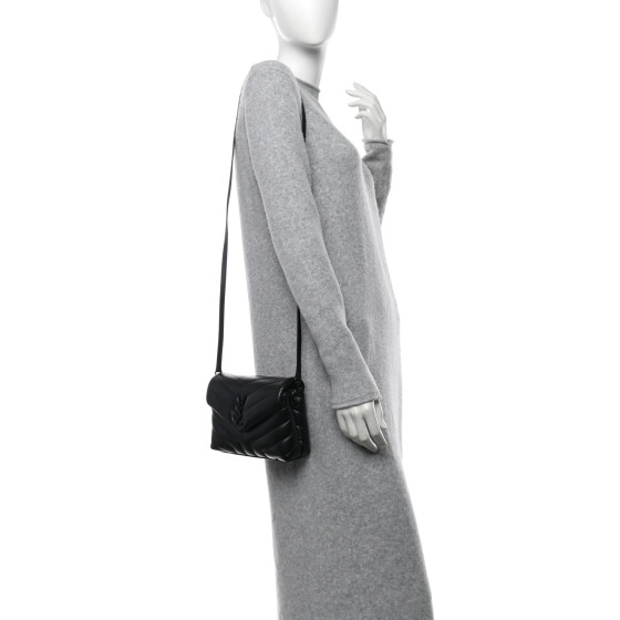 SAINT LAURENT Calfskin Y Quilted Monogram Monochrome Toy