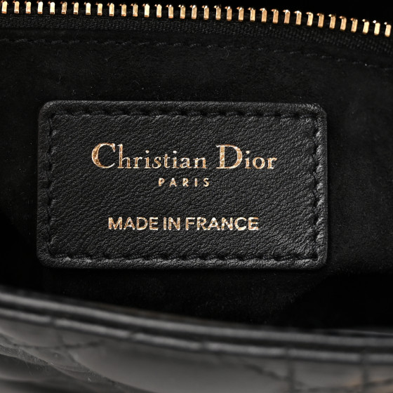 CHRISTIAN DIOR Lambskin Cannage Small My ABCDior Lady Dior