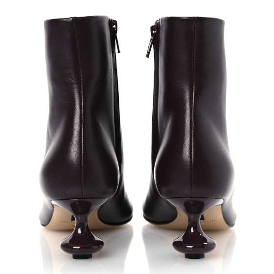 LOEWE Calfskin Toy Ankle Boots 35 Burgundy 1665124