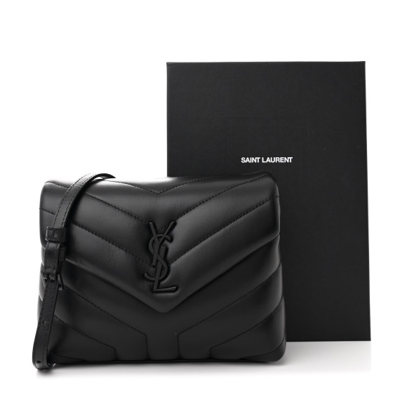 SAINT LAURENT Calfskin Y Quilted Monogram Monochrome Toy