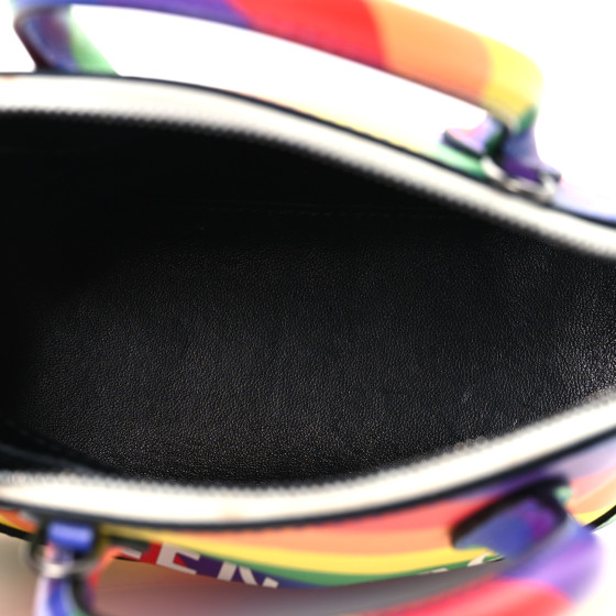 【BALENCIAGA】565547 少数入荷! クロームロゴスライド BALENCIAGA Smooth Calfskin Logo Rainbow XXS Ville Top Handle