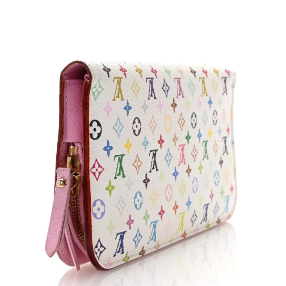 LOUIS VUITTON Monogram Multicolor Insolite Wallet White