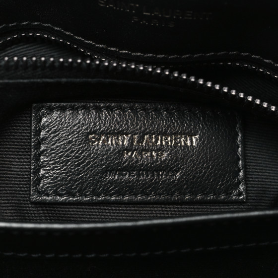 SAINT LAURENT Calfskin Y Quilted Monogram Monochrome Toy