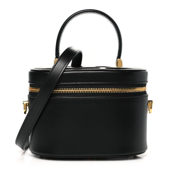 【Dior】ディオール★vanity case★バニティケース【ランク：A】 CHRISTIAN DIOR Lambskin Signature CD Vanity Case Black