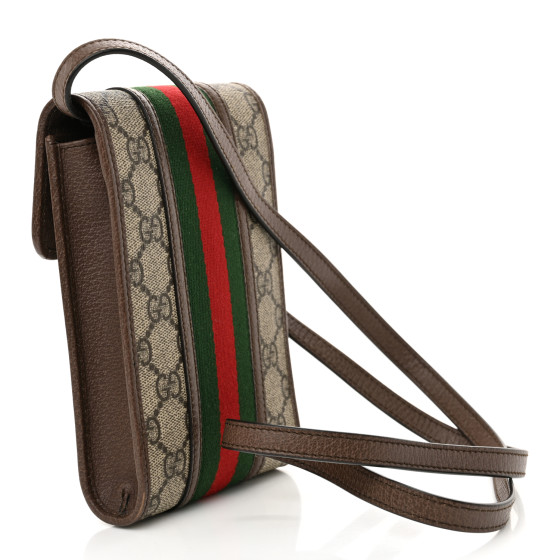 ショルダーバッグ Gucci Gg Supreme Ad Leather Mini Ophidia Crossbody Bag GUCCI GG Supreme Monogram Web Mini Ophidia Crossbody Bag