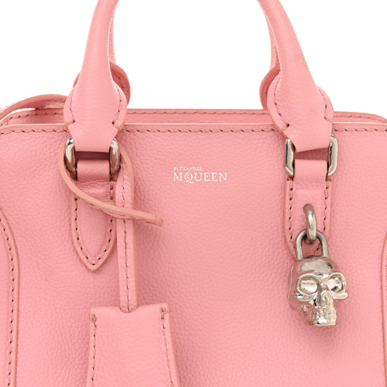ALEXANDER MCQUEEN Pebbled Calfskin Mini Skull Padlock Zip