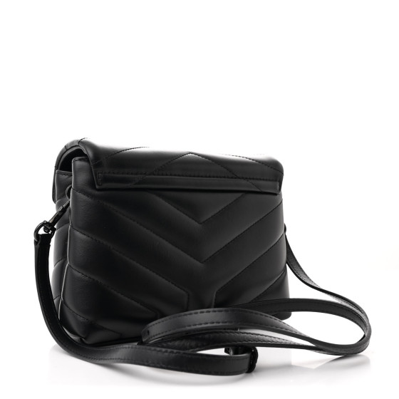 SAINT LAURENT Calfskin Y Quilted Monogram Monochrome Toy