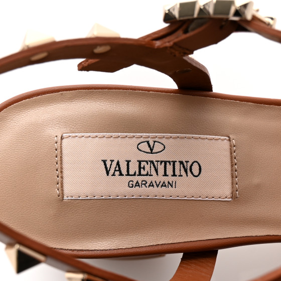 VALENTINO GARAVANI Calfskin Rockstud 60mm City Sandals 37