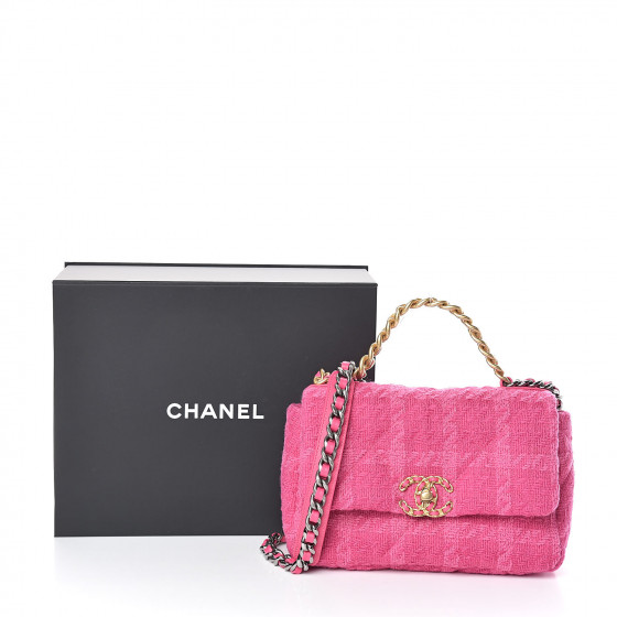 [CHANEL] 19 Flap Bag Pink Tweed★Large Chanel 19 Flap Bag Tweed Pink | SACLÀB