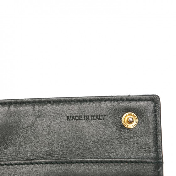 MIU MIU Patent Crocodile Embossed Continental Flap Wallet