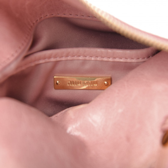 バッグ miu miu vitello lux archive mini bag MIU MIU Vitello Lux Mini Handbag Leather Archive Style Auth