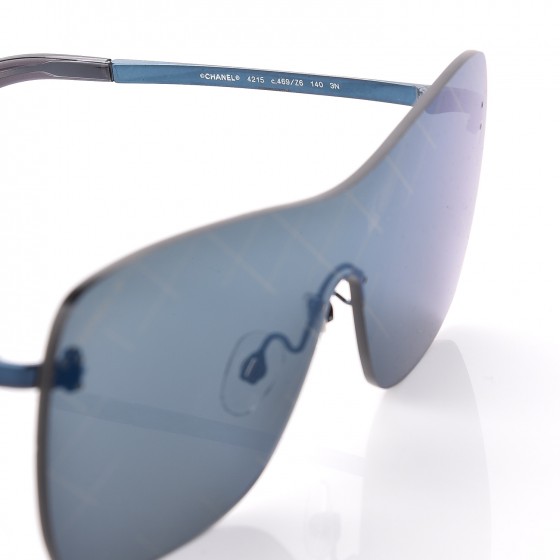 CHANEL ランウェイ 4215 シールド リムレス サングラス ミラー Chanel 4215 124/6G Runway Silver / Silver Mirror Crosshatch