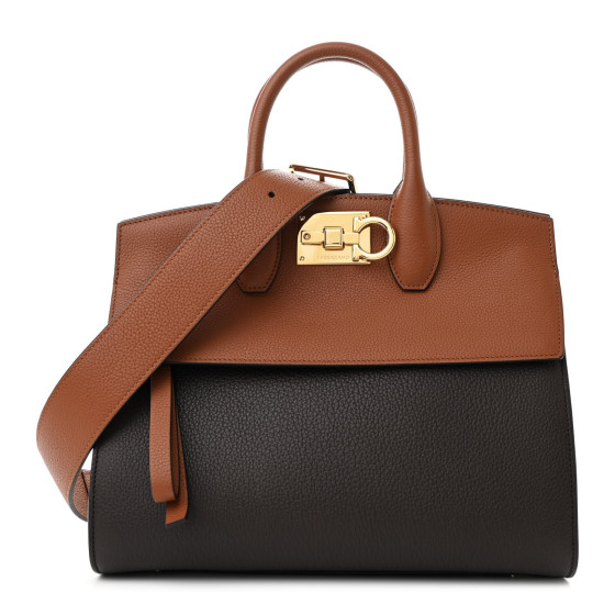 ★関税込み★ FERRAGAMO BROWN LEATHER TOP HANDLE BAG Salvatore Ferragamo: Handbag with Shoulder Strap
