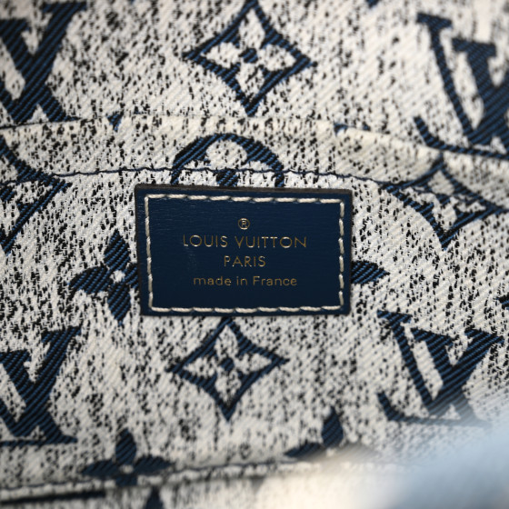 LOUIS VUITTON Monogram Jacquard Denim Square Bag Bleu