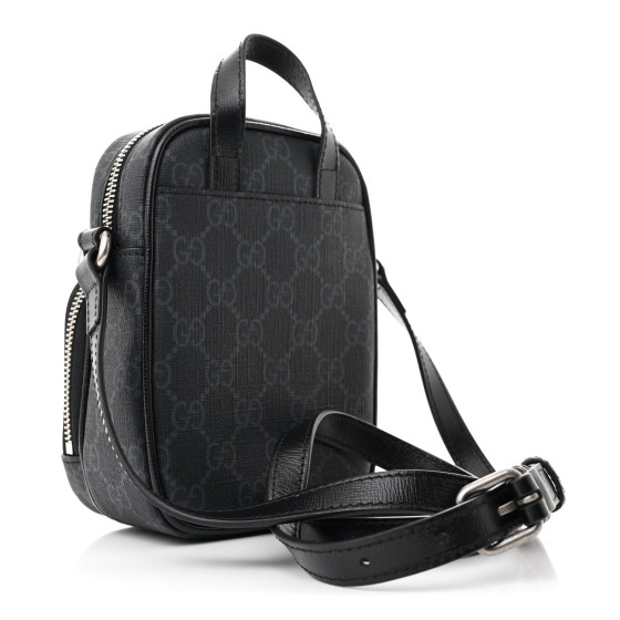 【GUCCI 】GG Supreme Retro Mini Crossbody Bag BLACK GUCCI GG Supreme Monogram Azalea Calfskin Mini Retro