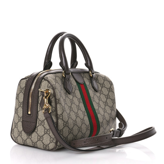 GUCCI GG Supreme Monogram Web Small Ophidia Top Handle Bag