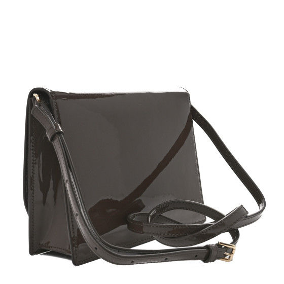 DOLCE & GABBANA DOLCE GABBANA Patent DG Logo Flap Crossbody