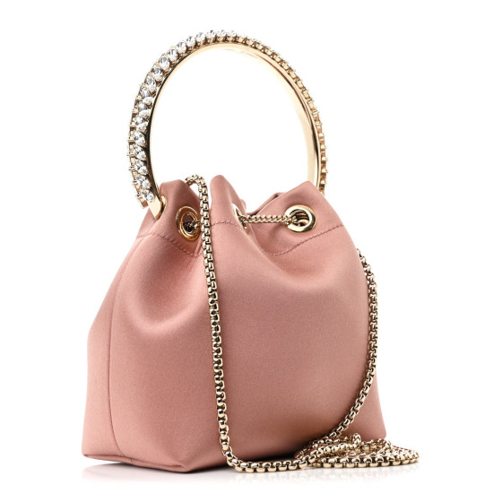 ★JIMMY CHOO★ BONNY Satin Top handle【完売前に!】 JIMMY CHOO Satin Crystal Embellished Top Handle Bon Bon Bag