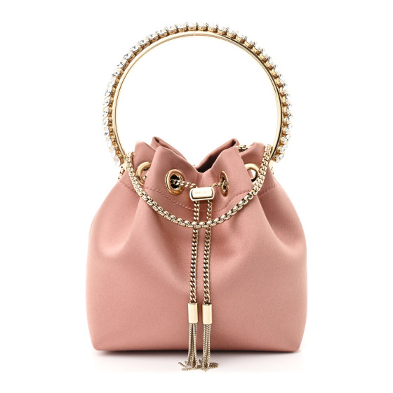 ★JIMMY CHOO★ BONNY Satin Top handle【完売前に!】 JIMMY CHOO Satin Crystal Embellished Top Handle Bon Bon Bag