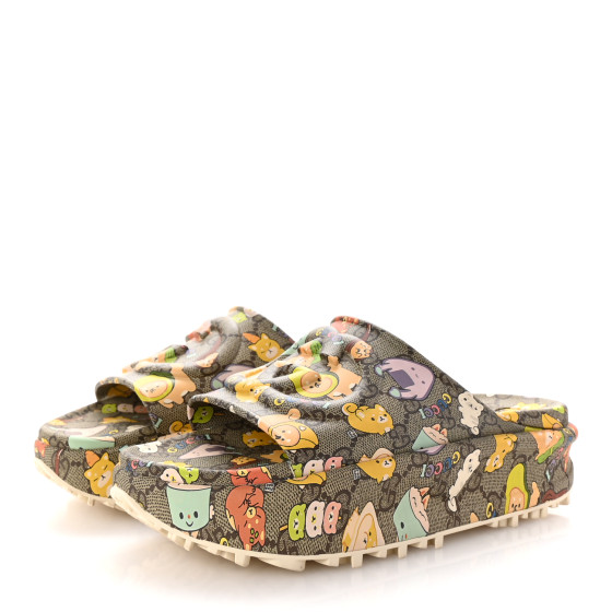 【gabugabu☆】 GUCCI X PIKARAR Cubic Rubber Monogram Animal Print Womens