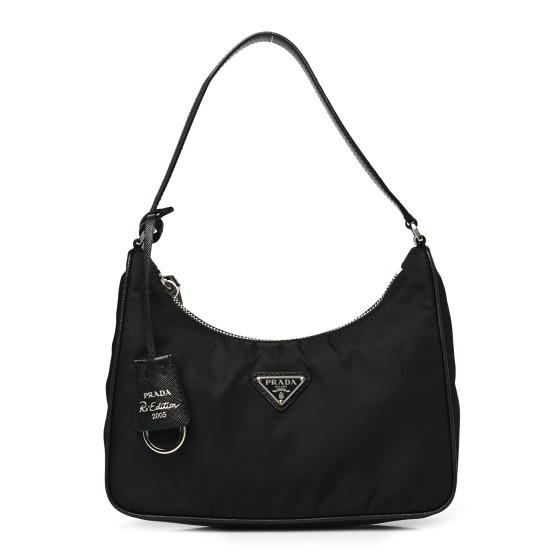 PRADA プラダ リエディション 2000 ミニバッグ PRADA Tessuto Nylon Saffiano Mini Re-Edition 2000 Bag Black
