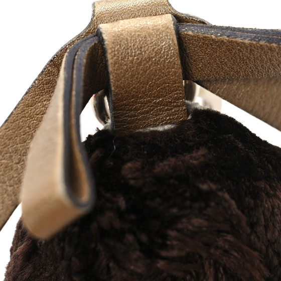 GUCCI GG Supreme Monogram Lulu French Poodle Bag Charm Brown