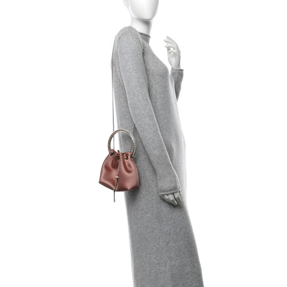 ★JIMMY CHOO★ BONNY Satin Top handle【完売前に!】 JIMMY CHOO Satin Crystal Embellished Top Handle Bon Bon Bag