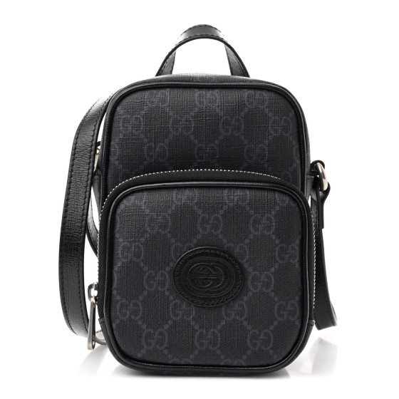 【GUCCI 】GG Supreme Retro Mini Crossbody Bag BLACK GG Supreme small crossbody bag in black leather | GUCCI® US