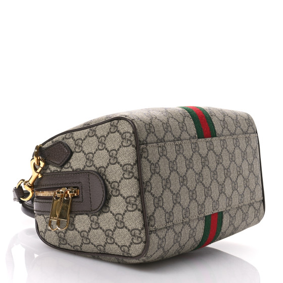 GUCCI GG Supreme Monogram Web Small Ophidia Top Handle Bag